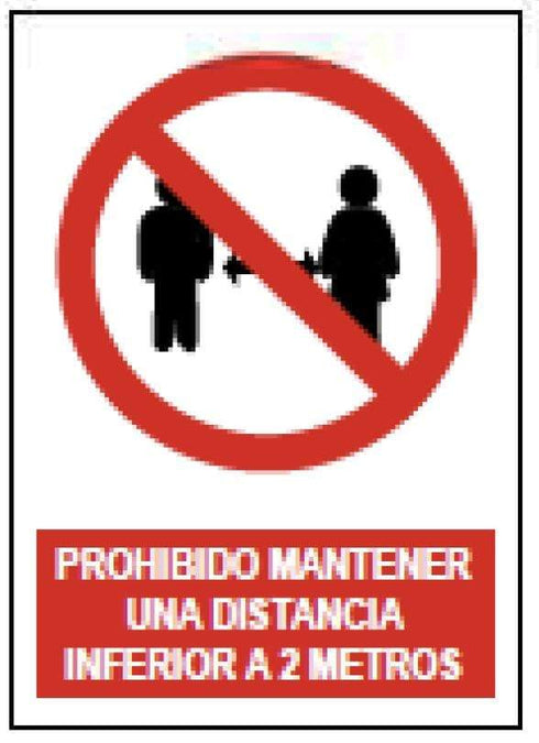 JG Señalizacion Señal prohibido dist.inf.2m sp975 40x30 JG Señalizacion