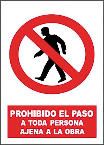 Señal prohibido paso a persona ajena a la obra sp851 JG Señalizacion