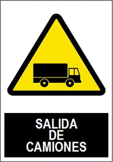 Señal salida camiones sa1041 40x30. Seguridad y eficiencia