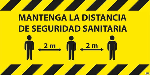 JG Señalizacion Vinilo adhesivo-a/n-distancia de seguridad-30015 70x50cm JG Señalizacion