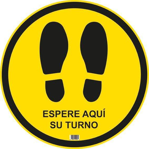 JG Señalizacion Vinilo adhesivo-antideslizante-pies-30012 ø300mm JG Señalizacion