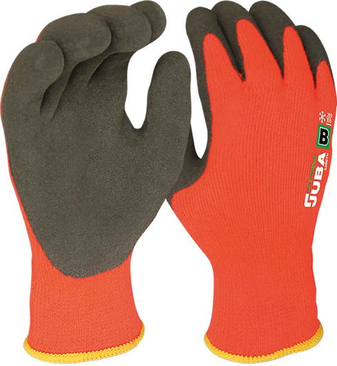8 / Naranja - negro / 12 unidades Juba Guantes H5300TH Pack 12 Uds
