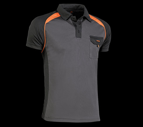 Juba S / Negro - naranja Polo de manga corta Juba 964 Top Range