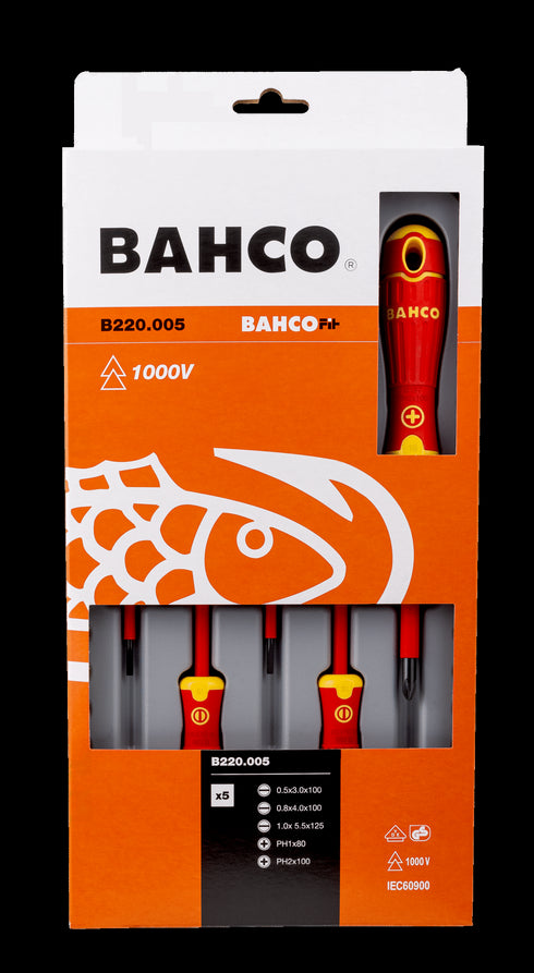 Bahco Juego de destornilladores  AISLO BAHCOFIT B220.005 5PZ Bahco
