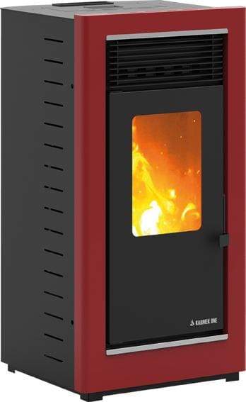 KARMEK ONE ESTUFA PELLET GRAZ S ACERO ROJO 11,67KW