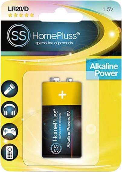 MARCA PILA ALKALINA HOMEPLUSS 6LR61 9V BL(1)