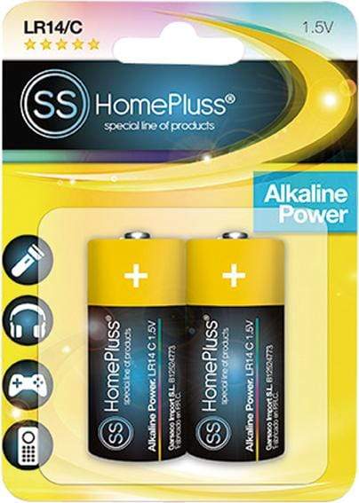 PILA ALKALINA HOMEPLUSS LR14 (C) BL(2) - PACK 6 UNIDADES