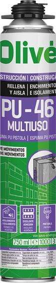 OLIVE ESPUMA PU-46 MULTIUSO 750ML PIST.AMARILL