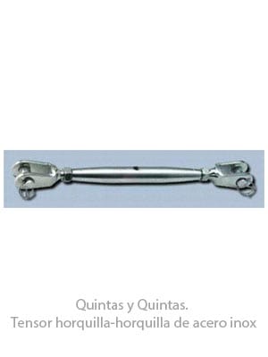 QUINTAS y QUINTAS 5 mm / 20 unidades Tensor de horquilla horquilla en acero inoxidable AISI316 Quintas y Quintas