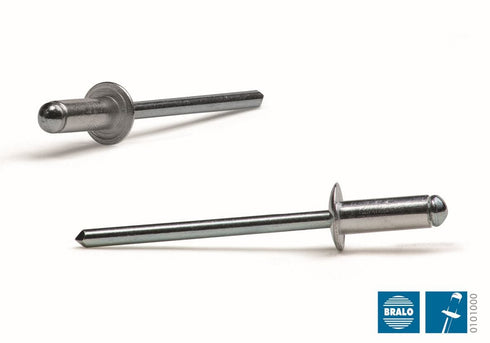 BRALO Remache Bralo Aluminio acero
