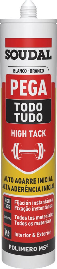 SOUDAL POLIMERO PEGATODO HT 290ML-130402 BCO - PACK 12 UNIDADES