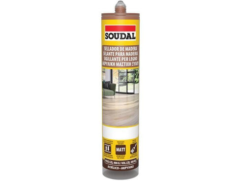 SOUDAL SELLADOR MADERA 300ML 125619 SAPELLY - PACK 6 UNIDADES