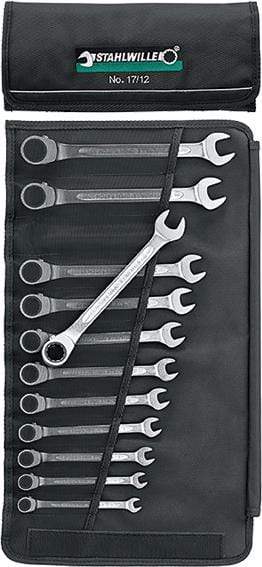 STAHLWILLE JGO.LLAVE COMBINADA C/CARRACA 17/5PZ