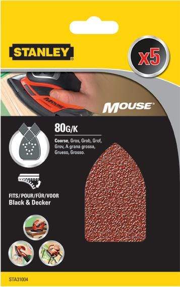 STANLEY ACC.STA31004XJ 5 LIJAS P/MOUSE G-080