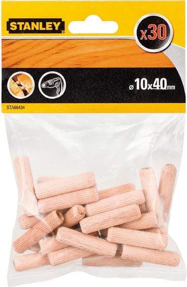 Ø10x40mm / 30 espigas Stanley espigas de madera