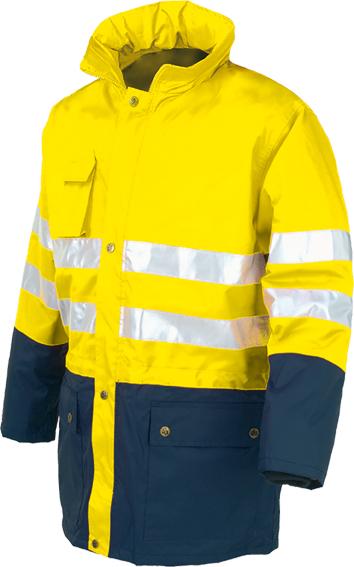 Starter Ropa de trabajo S / Amarillo - Azul Parka acolchada Starter 4634 bicolor de alta visibilidad