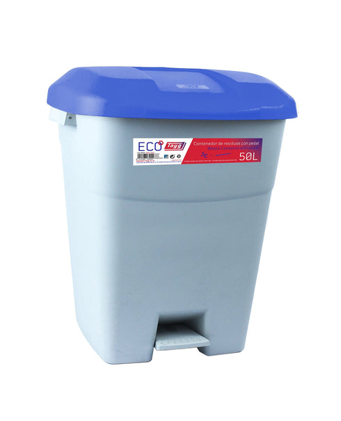 TAYG CONTENEDOR GRIS PEDAL 434020 50L T/AZUL